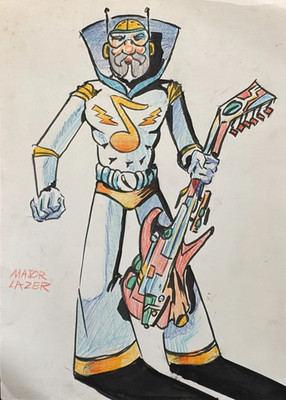 WILLIAM KIRK KENNEDY Original Comic Art MAJOR LAZER in ''King's Elevator''