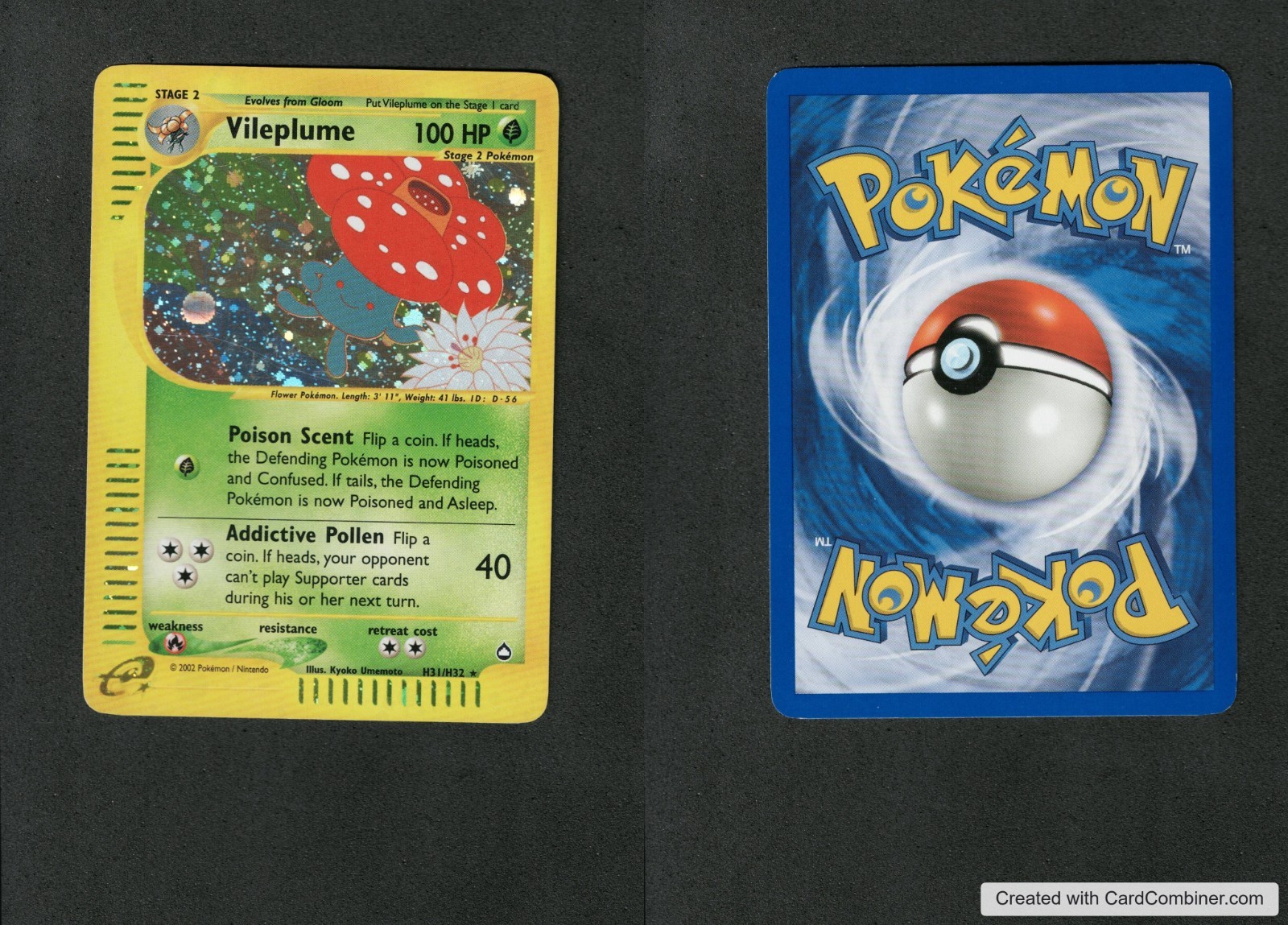 Vileplume H31/H32 - LIGHTLY PLAYED+ - Aquapolis - Pokémon TCG