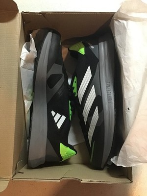 Adidas Adizero RC 4 Black Solar Black/White/Green GX6660 Men's 9- NIB