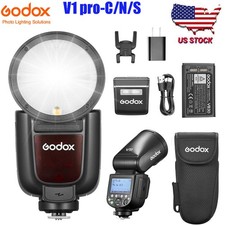 GODOX V1Pro-C/N/S 2.4G TTL HSS Round Head Flash Speedlite for Canon/Sony/Nikon
