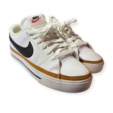 Nike Court Legacy Women's Sneakers Size 5 White Black Desert Ochre CU4149-102