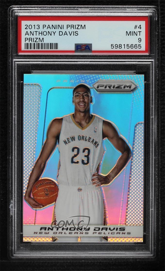 2013-14 Panini Prizm Silver Prizm Anthony Davis #4 PSA 9 MINT 9hx
