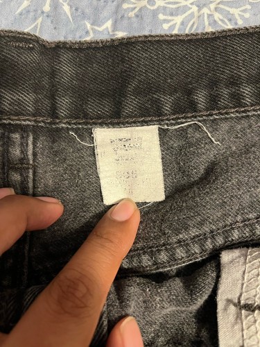 Pantaloncini vintage Levis 505 taglia 40 vita neri pantaloncini denim regolari Y2K invecchiati - Foto 2 di 9