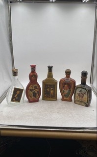 Vintage Jim Beam Multicolor Beam's Choice Collectible Decanter Bottles Lot Of 5