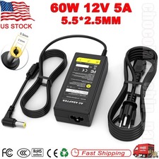 12V 5A 60W AC Power Supply Adapter Transformer LED Strip Light, CCTV Camera, PC