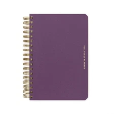 Full Focus Planner Leather Coil- Eggplant by Michael Hyatt & Co 6"x9" New Sealed