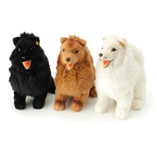 Steiff Spitz Pomeranian Dog ToysToys Plush 4120730 Black 4121730 White 4122730 B