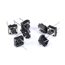 Tactile Push Button Switch Momentary 2 Pin DIP PCB 6x6x5mm Tact Switch 100Pcs