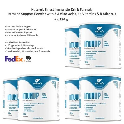 Nature's Finest ImmunUp Immune Support Powder Vitamins Amino Acids 6x120g