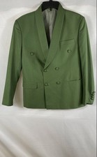 Tailor Coan Men's Olive Green Double Breasted Shawl Lapel Blazer Jacket Sz 38