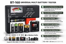 Battery Tester Checker Universal For AA AAA C D 9V 1.5V Button Cell Batteries US