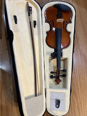 Kapok V005 1/4 Size Violin + Foam Case, Chin Rest, Bow, Rosin & String Adjust