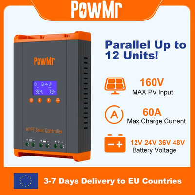 NEU  MPPT Solar Charge Controller  12/24/36/48V 60A