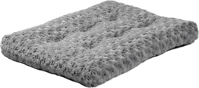 Small Quiettime Deluxe Gray Ombré Swirl Plush Pet Bed, Machine Washable, Non-Ski