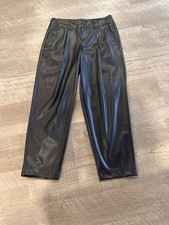 Womens A New Day Black Faux Leather Pants Size 8 Perfect Pants For The Holidays