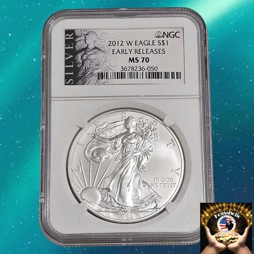2012 W $1 Silver American Eagle MS70 NGC Early Release, From Storage Fast 🚢 