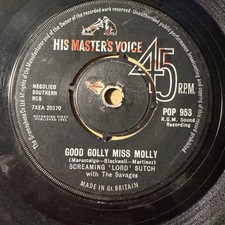 Screaming Lord Sutch Good Golly Miss Molly HMV 45-POP 953 UK 1963 Horror Rock 45