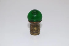 VINTAGE EMERALD GREEN GLASS BALL LAMP FINIAL