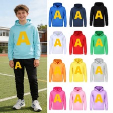 Kids Chipmunk Costume Hoody Sweatshirt Yellow Letter A Hoodie Group Matching Top