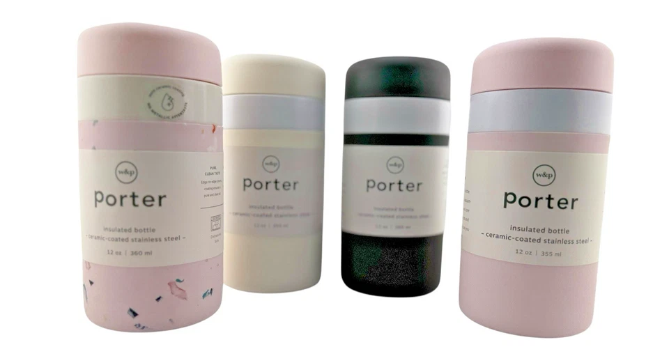 Botella aislante W&P Porter 12 oz revestimiento cerámico boca ancha a prueba de fugas - ¡Nueva!! Foto 3 de 4