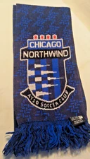 Chicago Northwinds AYSO Soccer Scarf 52L x 6.5 wide Blue/White/Black Ruffneck