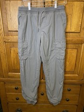 Eddie Bauer Boys Size XL 16 Gray Lined Cargo Pants