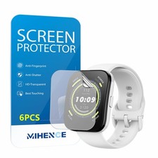 MIHENCE Compatible for Amazfit Bip 5 Screen Protector, HD Full transparent 