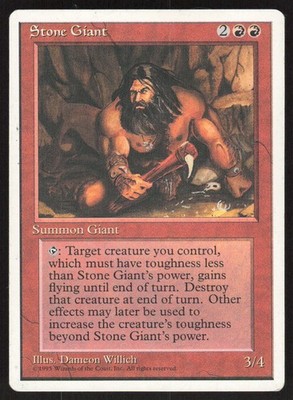 Stone Giant Uncommon Fourth Edition Magic: The Gathering Moderately Played