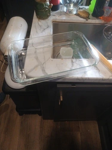 Vintage Pyrex Corning 233-N Clear Glass Casserole Baking Dish USA-33 x 23 x 5 cm