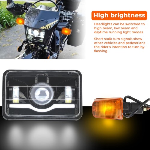 For Suzuki DR650 Turn Signal LED Headlight Kit W/ Brake Light Switch Plug N Play - Picture 6 of 7