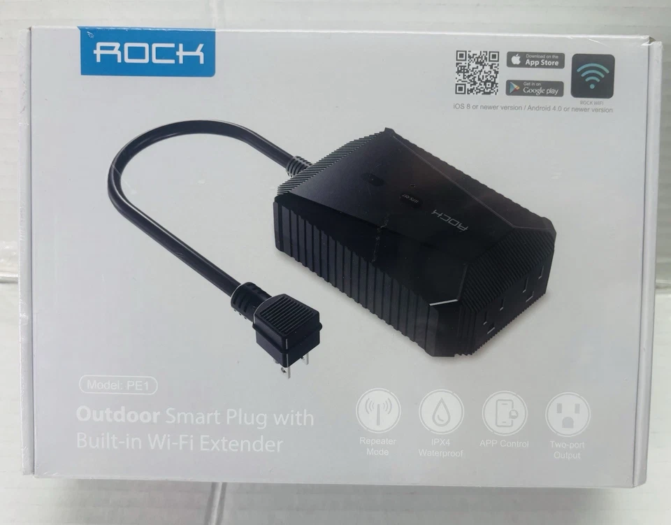Enchufe inteligente Rock Outdoor con extensor Wi-Fi incorporado Foto 2 de 4