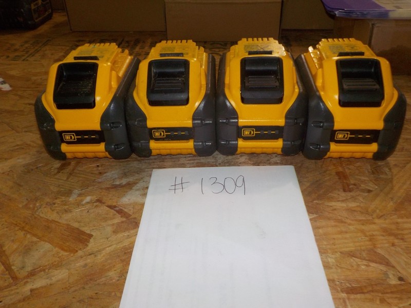 Dewalt 20v Lot 4 12ah Flexvolt batteries for parts/repair # 1309