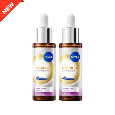 2 pcs Nivea Luminous630 Glow Serum Brightening Moisturizing Anti-Age Spots 30ml
