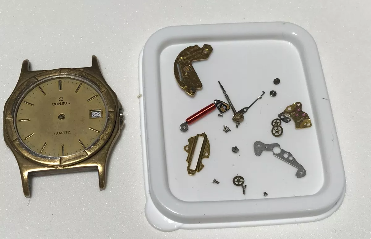 VINTAGE WATCH PARTS Consul Swiss watch Parts Repair