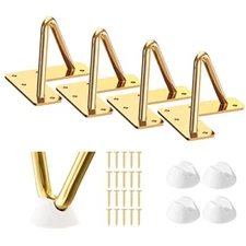 4 Inch Hairpin Furniture Legs 3/8'' Rods Metal Home DIY Projects for Nightsta...