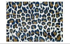 Leopard Fabric,Faux Fur,polyester.Brown/Black Spots on White,68" x 63", Jo-anns