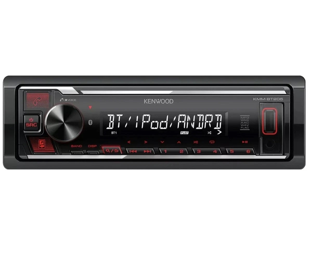 Kenwood KMM BT205 Single Din Bluetooth Front USB AUX Digital Media