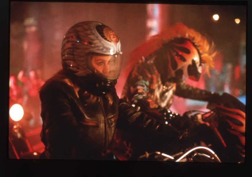 batgirl motorcycle helmet Batman & Robin Alicia Silverstone Batgirl Original 35mm Transparency Stamped