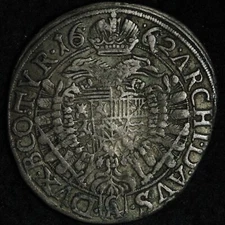 1662 Austria 15 Kreuzer Habsburg Leopold E394 T