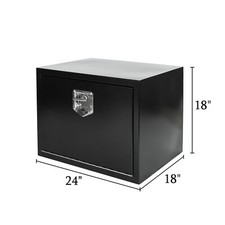 18 In. X 18 In. X 24 In. Black Iron Underbody Truck Storage Tool Box w/Lock