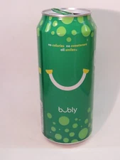 Drink Can 16 oz ~ Pepsico Inc BUBLY Lime Sparkling Water ~ Purchase, New York