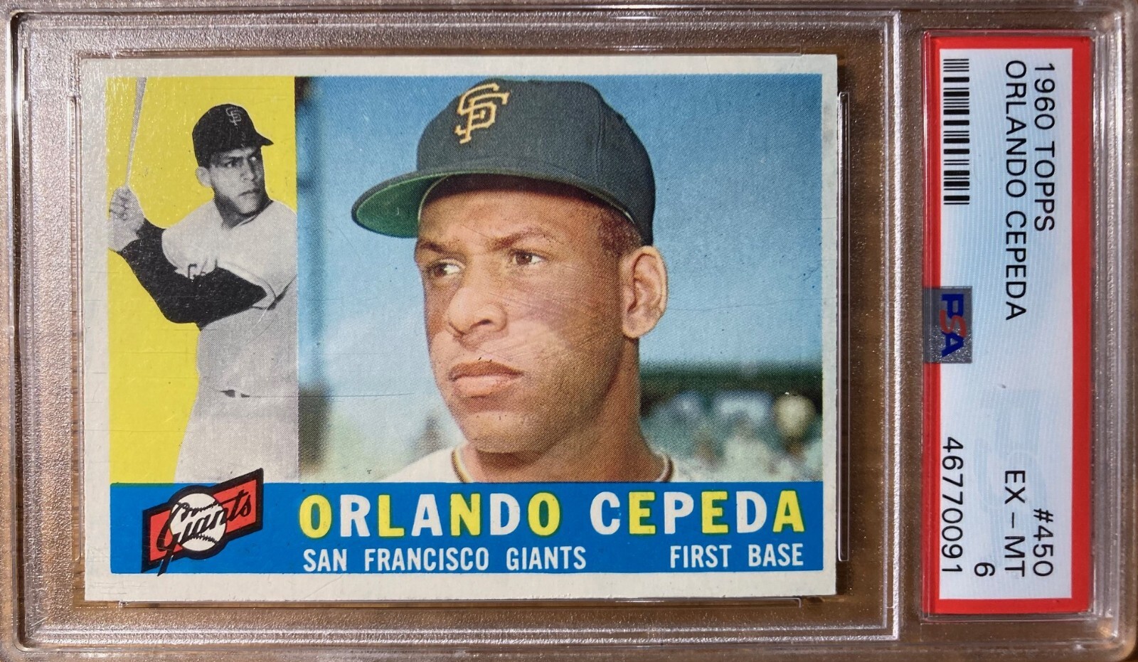 Orlando Cepeda  1960 Topps BB #450 PSA 6 EX-MT