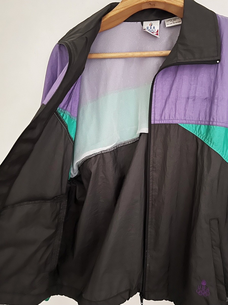 Vintage JC PENNEY Olympics USA Windbreaker Track Jacket Sz L Vintage JC PENNEY Olympics USA Windbreaker Track Jacket Sz L