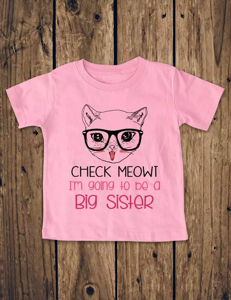 Big sister cat shirt cheap