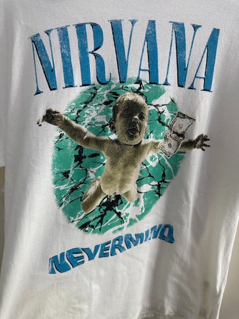 R13 Men Nirvana Nevermind Album Graphic Cotton Short Sleeve T 