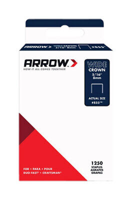 Arrow 3/8-in Leg x 3/8-in Medium Crown Gray 18-Gauge Heavy-Duty