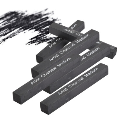 Compressed Charcoal Sticks Square Soft/Medium/Hard Graphite Drawing Pencil Art | eBay