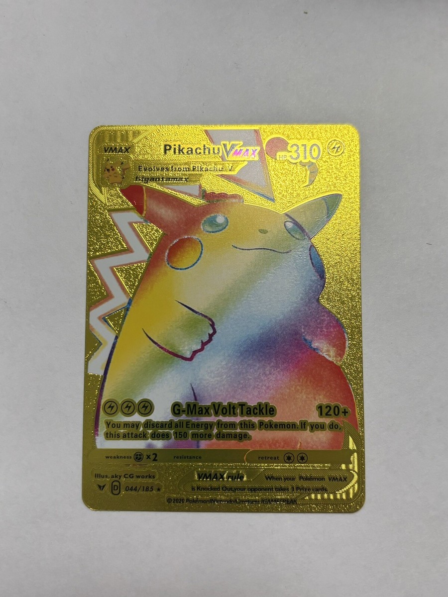 Pikachu VMAX Rainbow Rare Yellow Foil Display Card Mint NM/M