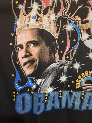 Vintage Y2k 2000s Victory Obama President Rap Bling Bootleg Club