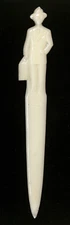 Fuller Brush Letter Opener Vintage White One-Sided Salesman Carrying Briefcase
